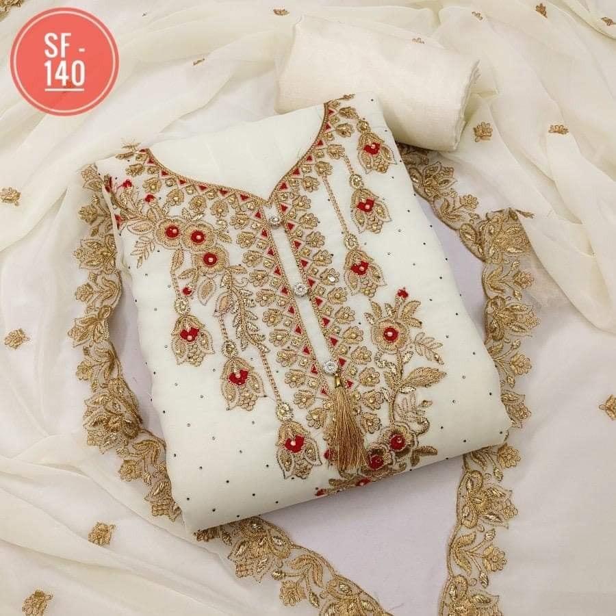 Embroidary Georjet Three Piece