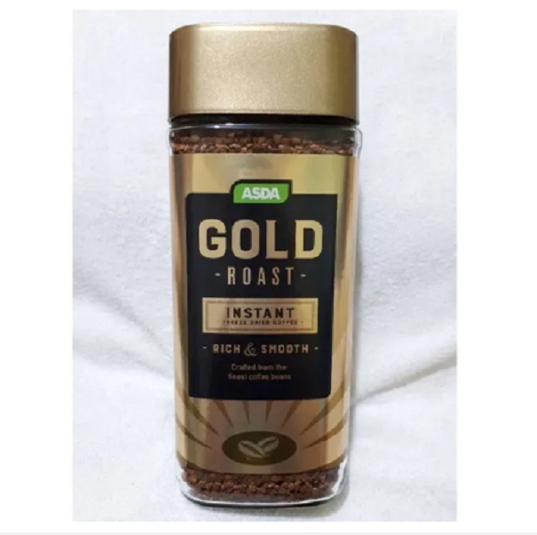 ASDA GOLD ROAST INSTANT FREEZE DRIED COFFEE 200gm(Germany)