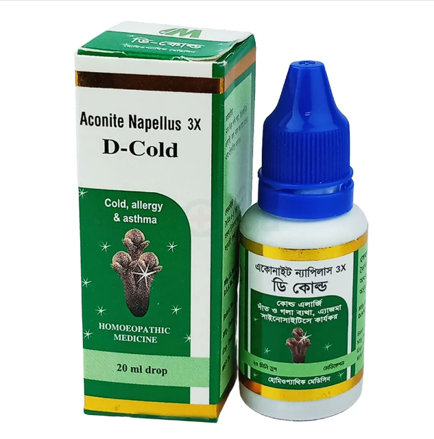 Dcold Aconite Napellus 3x 20 ML