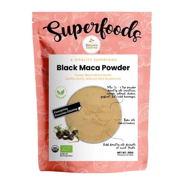Organic Raw Black Maca Powder 100gm