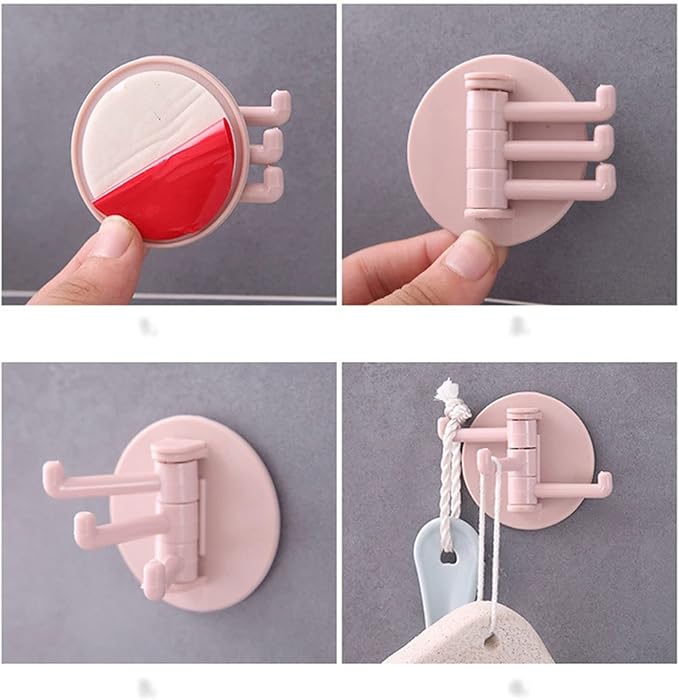 Hooks Seamless Pasting Rotary Hook Kitchen Wall Hook Vacuum Suction Cup Heavy Bathroom Towel Hanger Hardware
