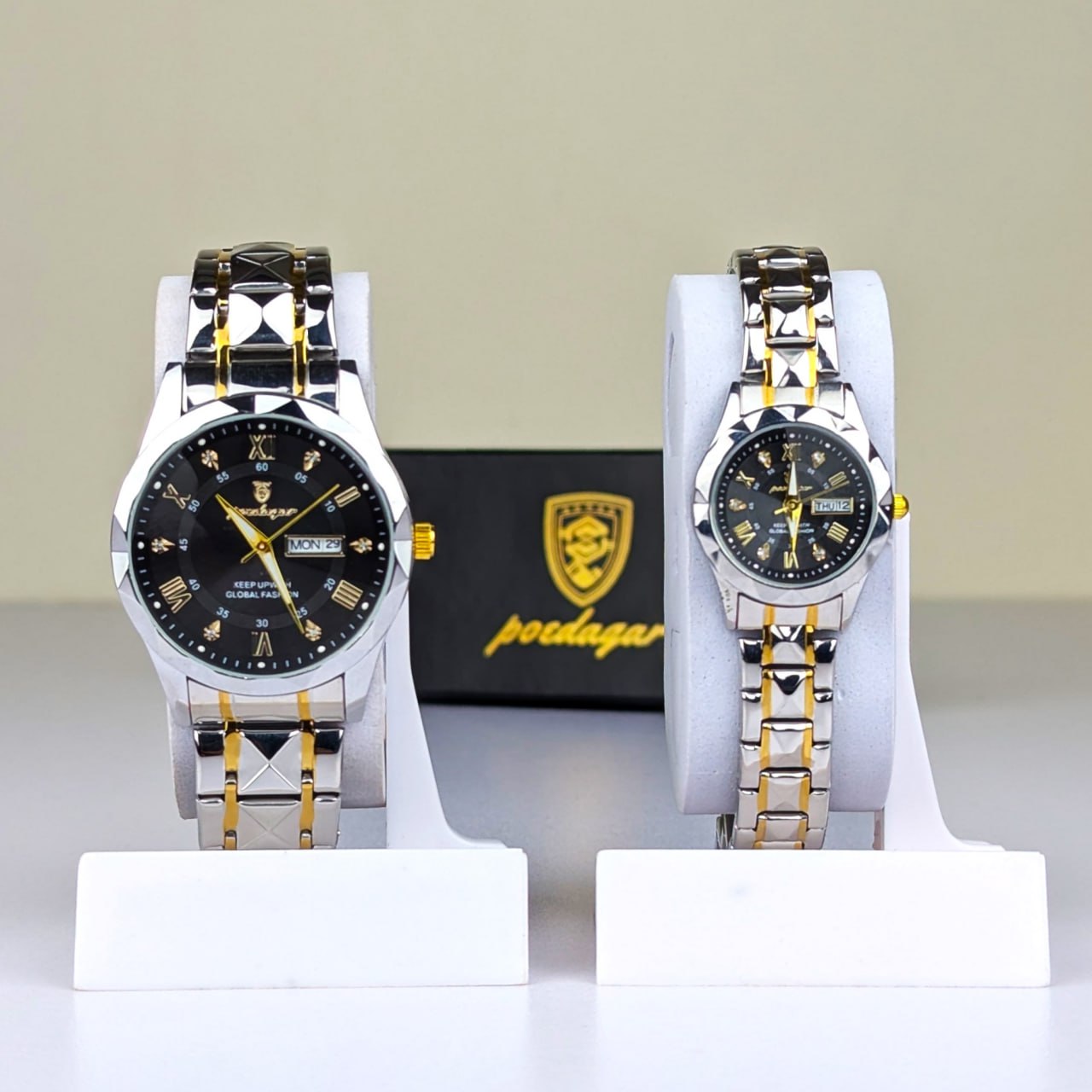 Poedagar Luxury Couple Watch