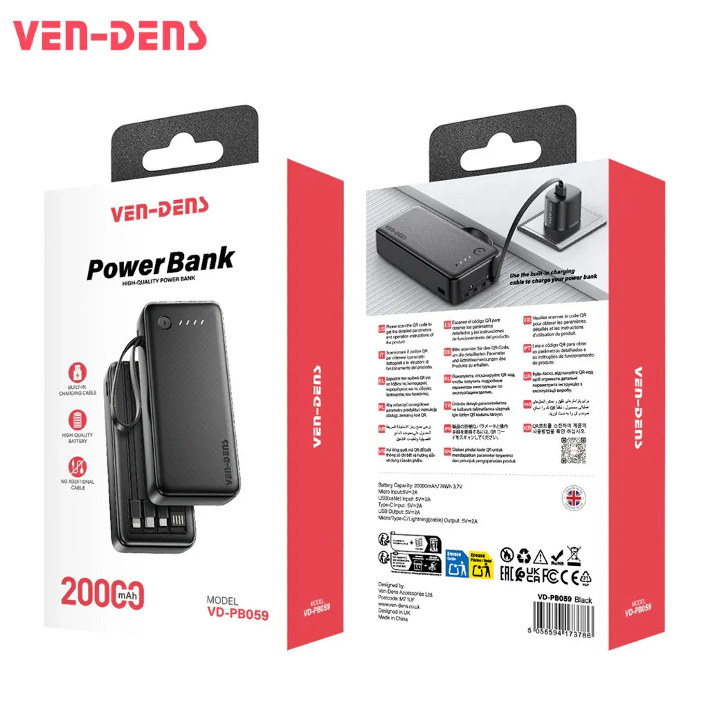 VEN-DENS VD-PB059 Powerbank (20,000mAh)