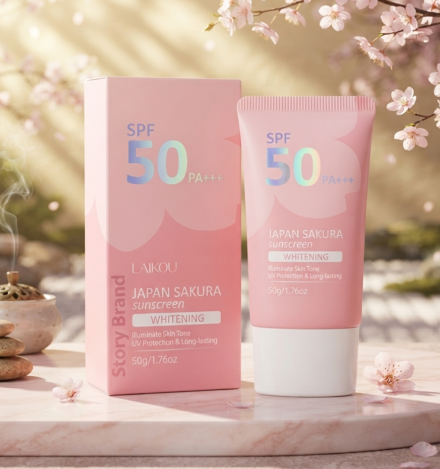 Laikou Japan Sakura Sunscreen SPF50 PA 50g