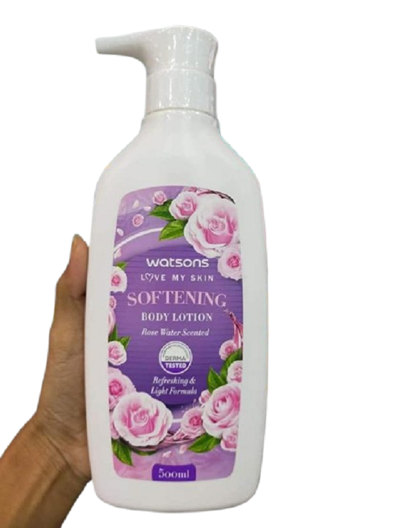 Watsons Softening Body Lotion Rose Water Scented 500ml (Thailand)